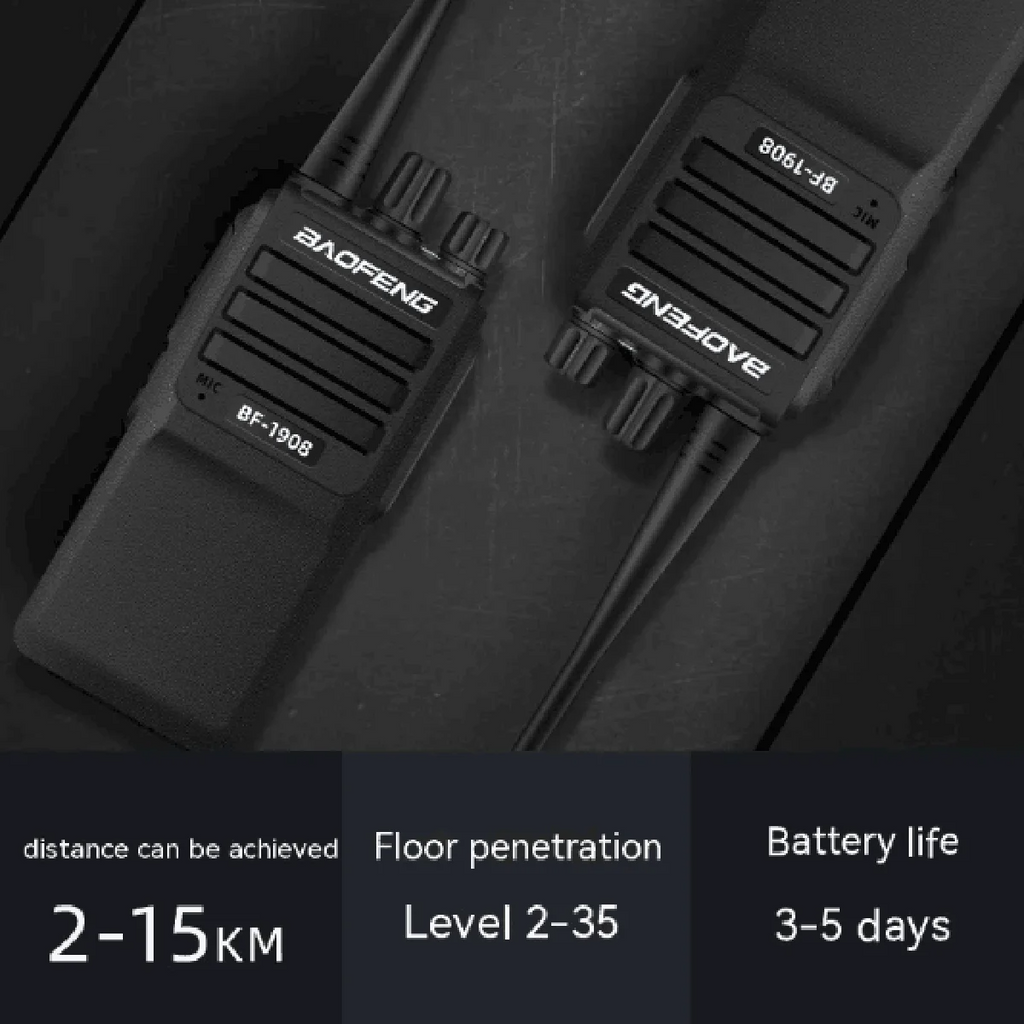 Duo Radio Baofeng BF-1908 2 a 15km alcance
